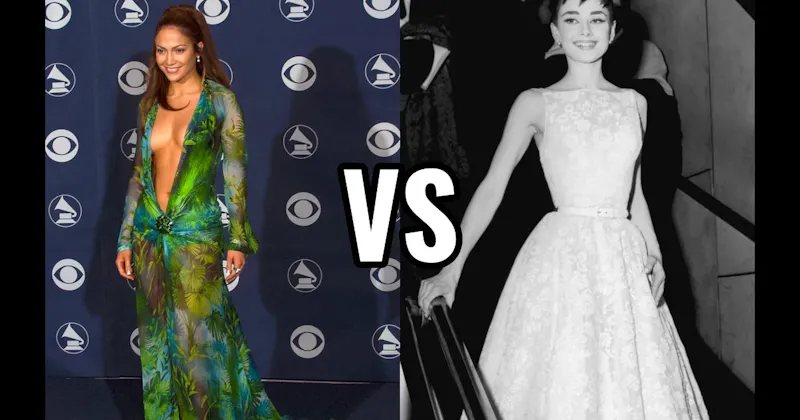 Audrey Hepburn (Givenchy) vs. Jennifer Lopez (Versace)