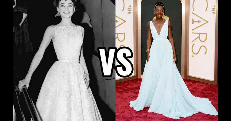 Audrey Hepburn (Givenchy) vs. Lupita Nyong’o (Prada)