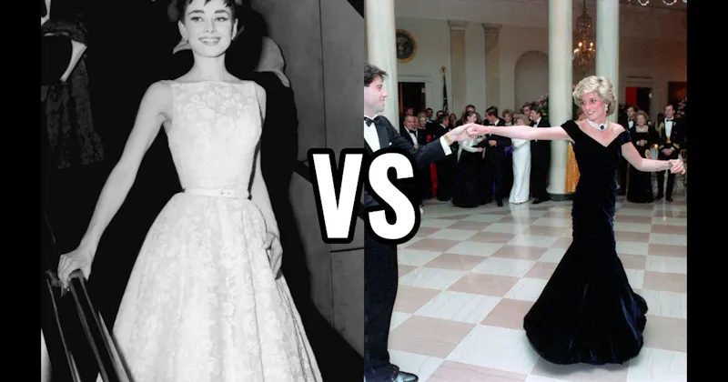 Audrey Hepburn (Givenchy) vs. Princess Diana (Victor Edelstein)
