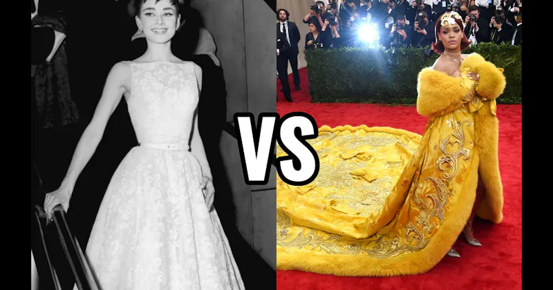 Audrey Hepburn (Givenchy) vs. Rihanna (Guo Pei)