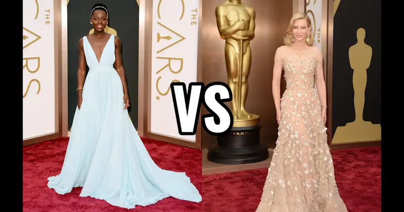 Cate Blanchett (Armani Privé) vs. Lupita Nyong’o (Prada)