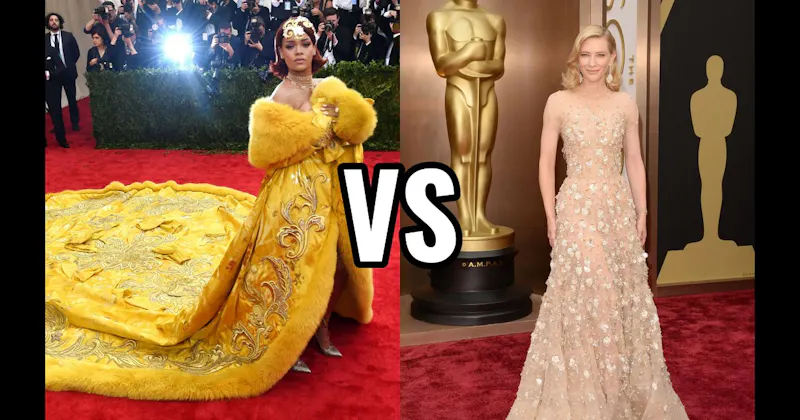 Cate Blanchett (Armani Privé) vs. Rihanna (Guo Pei)