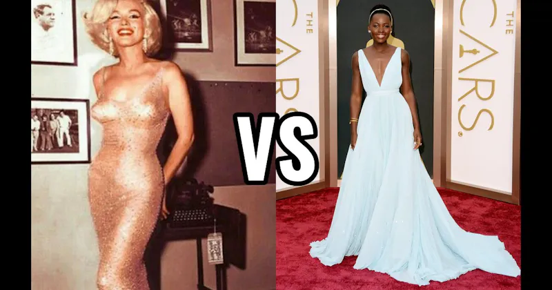 Lupita Nyong’o (Prada) vs. Marilyn Monroe (Jean Louis)