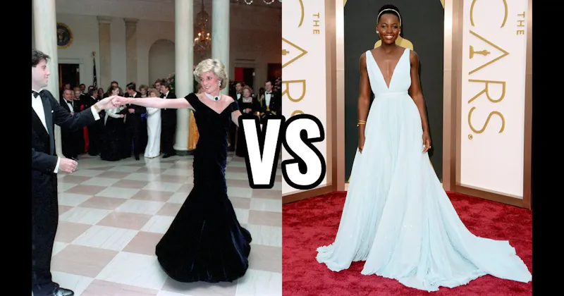 Lupita Nyong’o (Prada) vs. Princess Diana (Victor Edelstein)