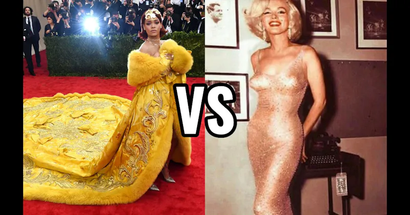Marilyn Monroe (Jean Louis) vs. Rihanna (Guo Pei)