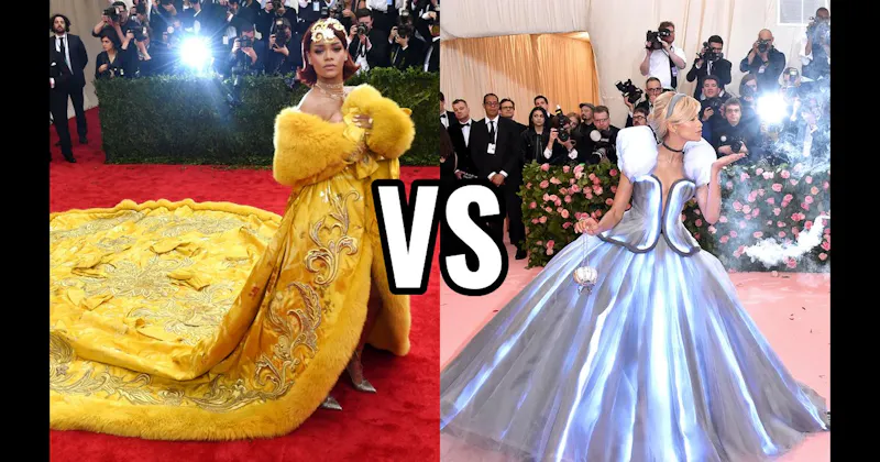 Rihanna (Guo Pei) vs. Zendaya (Tommy Hilfiger)