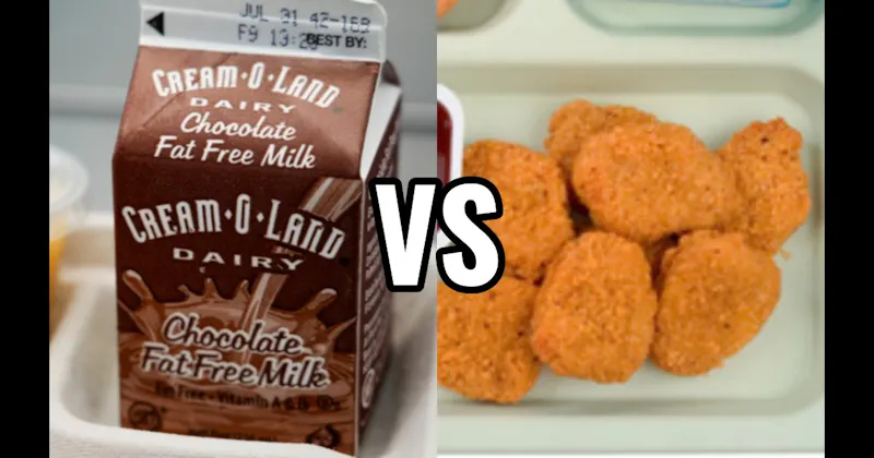 Chicken Nuggets vs. Chocolate Milk Carton