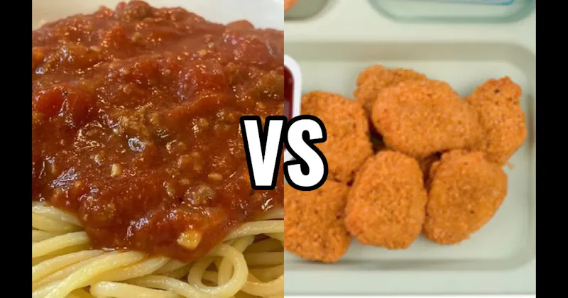 Chicken Nuggets vs. Spaghetti with Meat Sauce