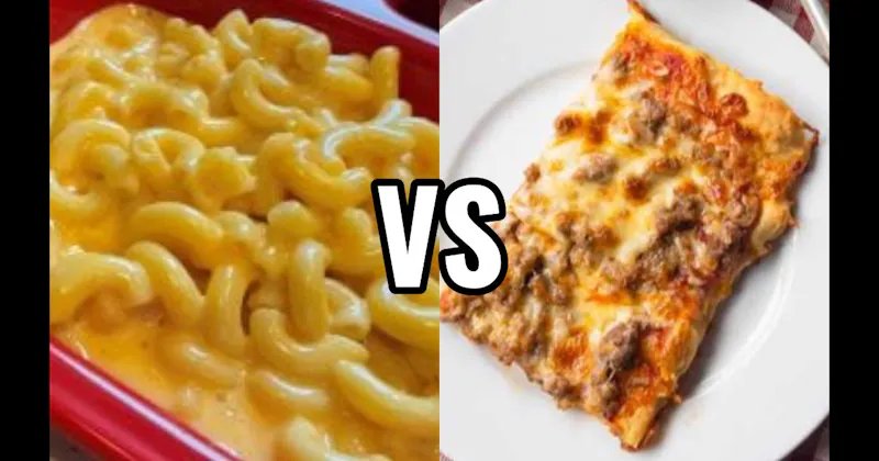 Mac & Cheese vs. Square Pizza