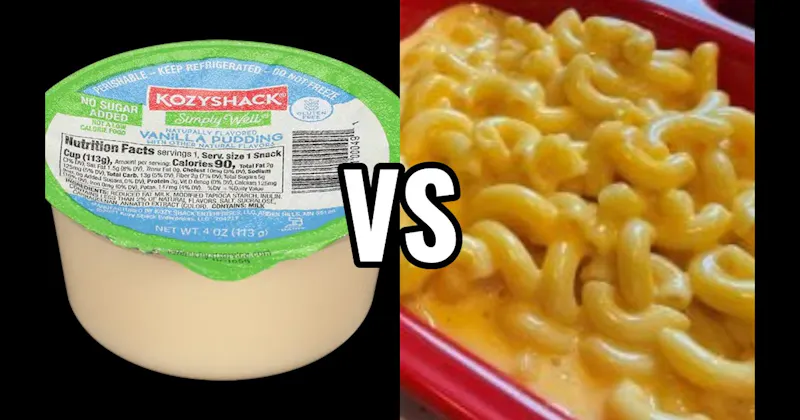 Mac & Cheese vs. Vanilla Pudding Cup