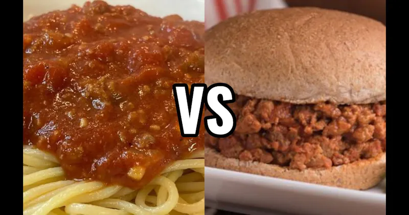 Sloppy Joe vs. Spaghetti with Meat Sauce
