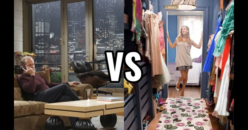 Carrie Bradshaw’s Apartment (Sex and the City) vs. Frasier’s Apartment (Frasier)