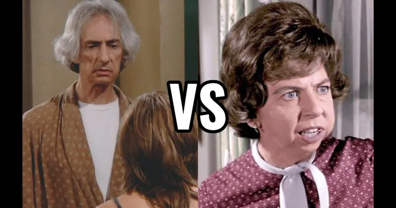 Gladys Kravitz ( Bewitched) vs. Mr. Heckles (Friends)