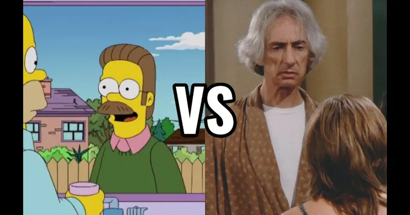 Mr. Heckles (Friends) vs. Ned Flanders (The Simpsons)