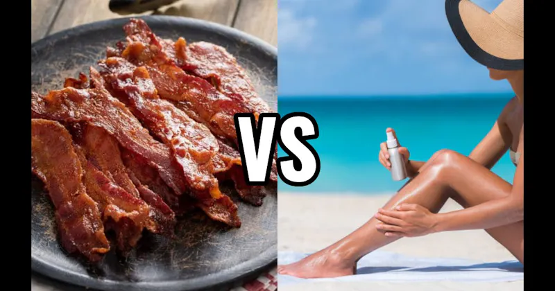 Bacon Cooking vs. Sunscreen