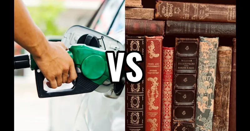Gasoline vs. Old Books