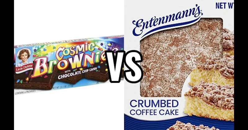 Cosmic Brownies (Little Debbie) vs. Entenmann’s Crumb Cake