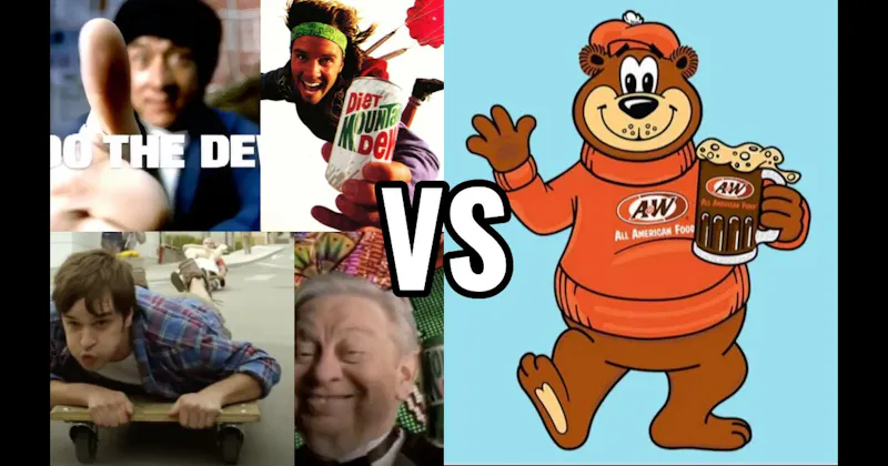 A&W Root Bear vs. Mountain Dew’s “Do the Dew” Crew