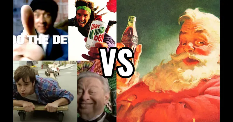 Coca-Cola Santa Claus vs. Mountain Dew’s “Do the Dew” Crew
