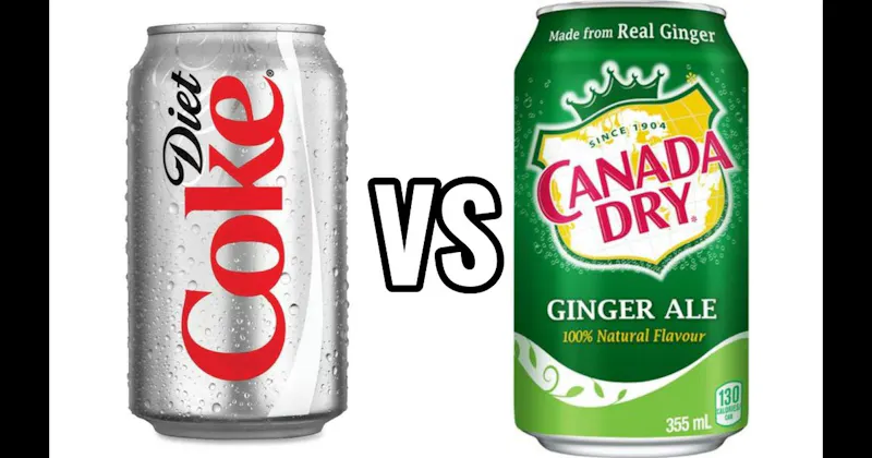 Canada Dry Ginger Ale vs. Diet Coke