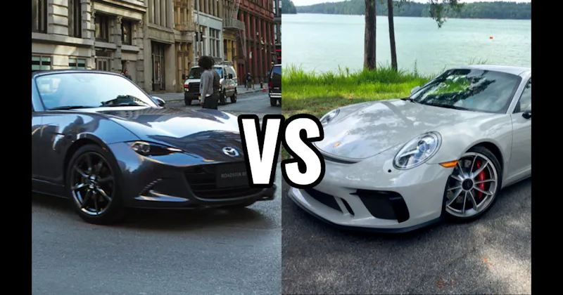 Mazda MX-5 Miata vs. Porsche 911 Carrera
