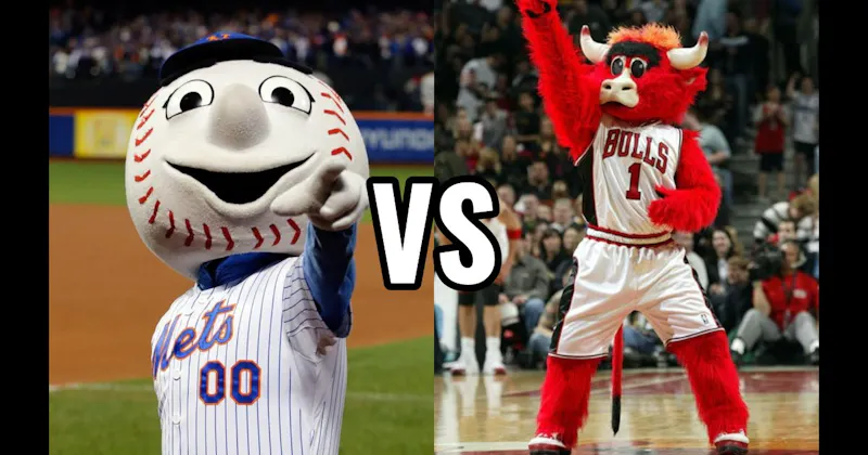 Benny the Bull (Chicago Bulls) vs. Mr. Met (New York Mets)