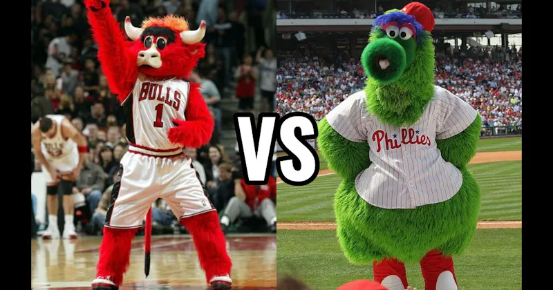 Benny the Bull (Chicago Bulls) vs. Phillie Phanatic (Philadelphia Phillies)