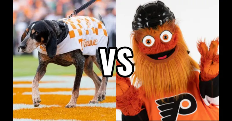 Gritty (Philadelphia Flyers) vs. Smokey (Tennessee Volunteers)