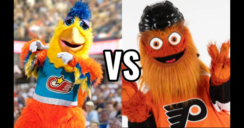 Gritty (Philadelphia Flyers) vs. The San Diego Chicken