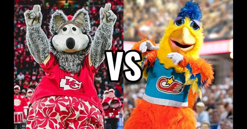 KC Wolf (Kansas City Chiefs) vs. The San Diego Chicken
