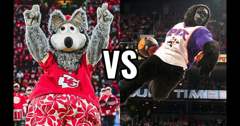KC Wolf (Kansas City Chiefs) vs. The Suns Gorilla (Phoenix Suns)
