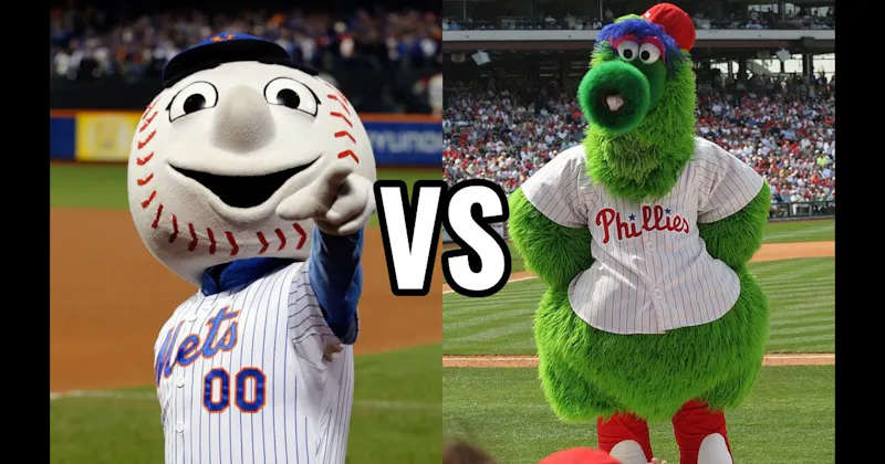 Mr. Met (New York Mets) vs. Phillie Phanatic (Philadelphia Phillies)