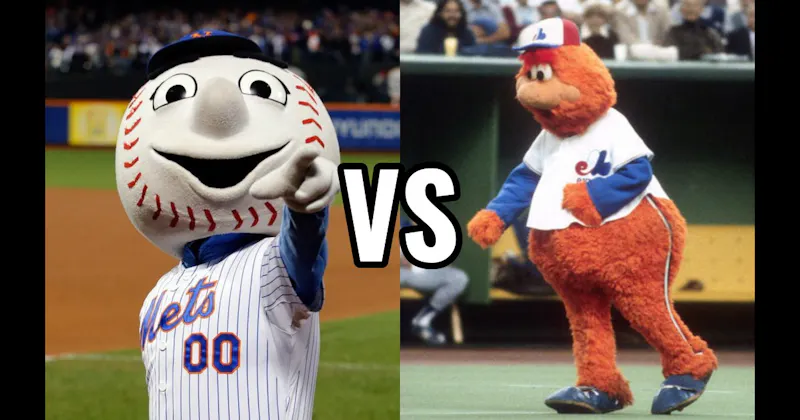 Mr. Met (New York Mets) vs. Youppi! (Montreal Canadiens / Expos)