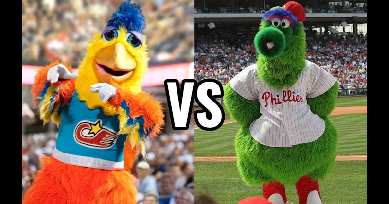 Phillie Phanatic (Philadelphia Phillies) vs. The San Diego Chicken