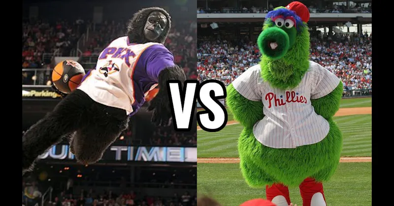 Phillie Phanatic (Philadelphia Phillies) vs. The Suns Gorilla (Phoenix Suns)