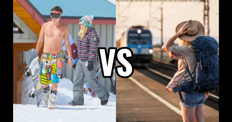 Backpacking / Hostel Adventure vs. Spring Ski Trip