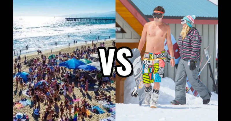 Beach Party Week vs. Spring Ski Trip