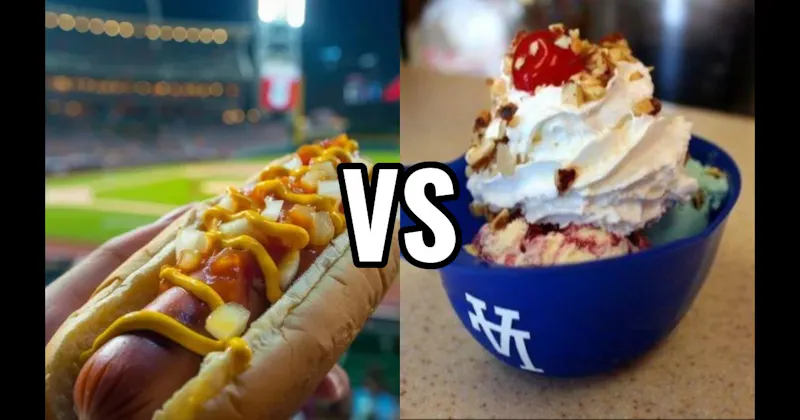 Hot Dogs vs. Ice Cream Helmet Sundaes