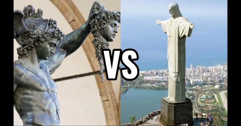 Christ the Redeemer vs. Perseus with the Head of Medusa