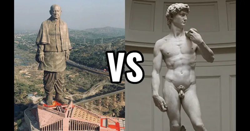 David by Michelangelo vs. Statue of Unity