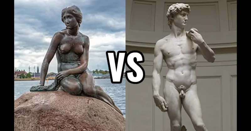 David by Michelangelo vs. The Little Mermaid