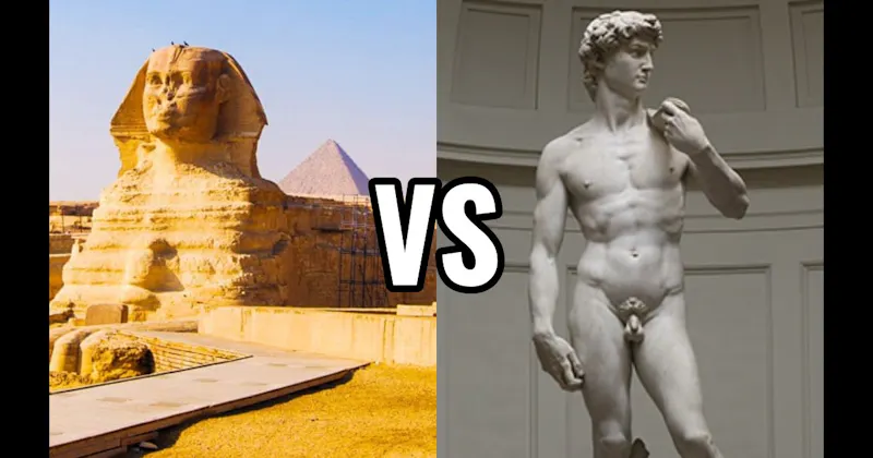 David by Michelangelo vs. The Sphinx of Giza