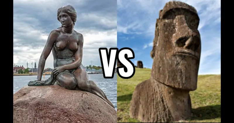 Moai of Easter Island vs. The Little Mermaid