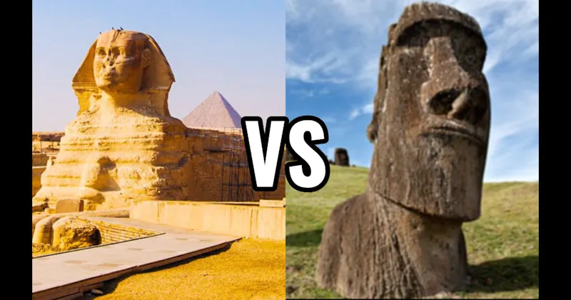 Moai of Easter Island vs. The Sphinx of Giza