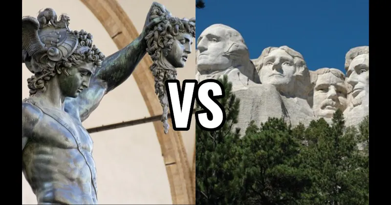Mount Rushmore vs. Perseus with the Head of Medusa