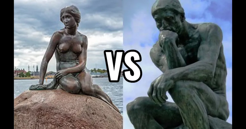 The Little Mermaid vs. The Thinker