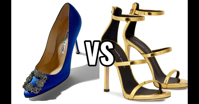 Hangisi (Manolo Blahnik) vs. Harmony Sandals (Giuseppe Zanotti)