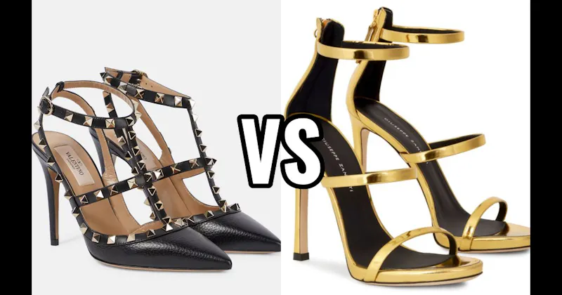 Harmony Sandals (Giuseppe Zanotti) vs. Rockstud Pump (Valentino)