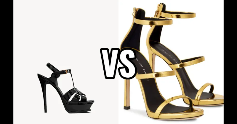 Harmony Sandals (Giuseppe Zanotti) vs. Tribute Sandal (YSL)