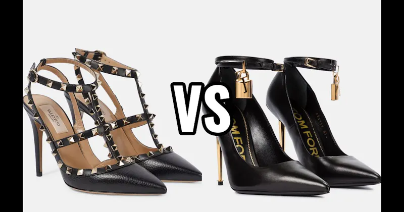 Padlock Ankle-Strap Pump (Tom Ford) vs. Rockstud Pump (Valentino)